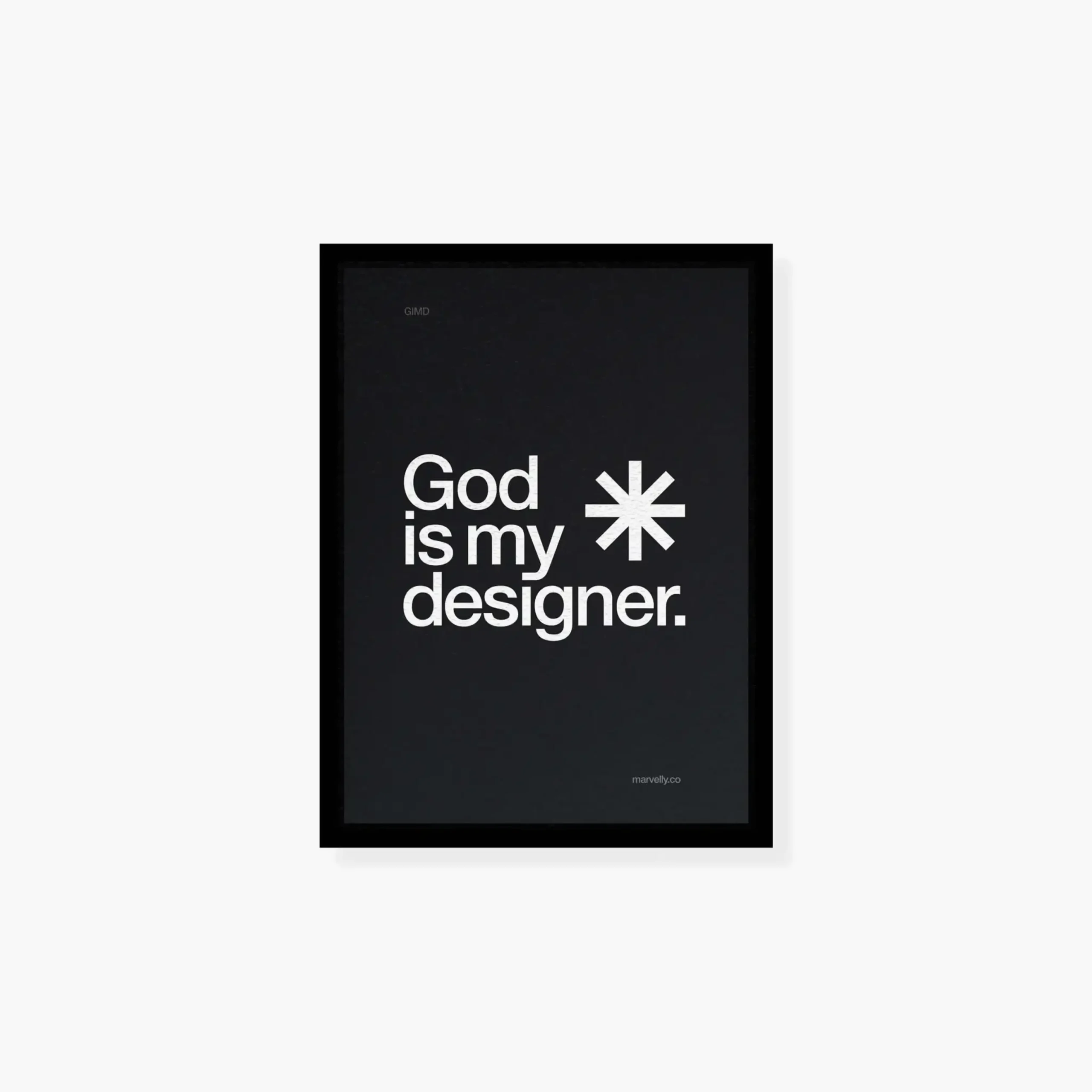 God Is My Designer - 12x16 - Wall Frame